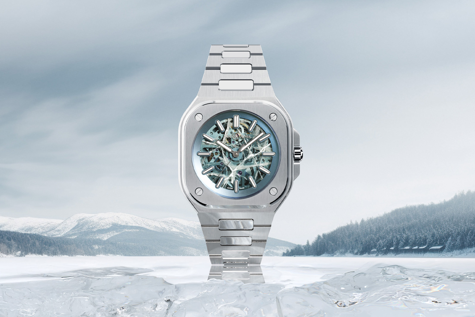 Bell & Ross Release BR-05 Skeleton Arctic Blue Featuring Ice Glass Dial