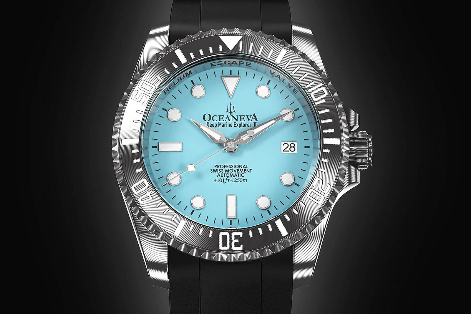 Oceaneva Deep Marine Explorer II Pro Diver Damascus Steel