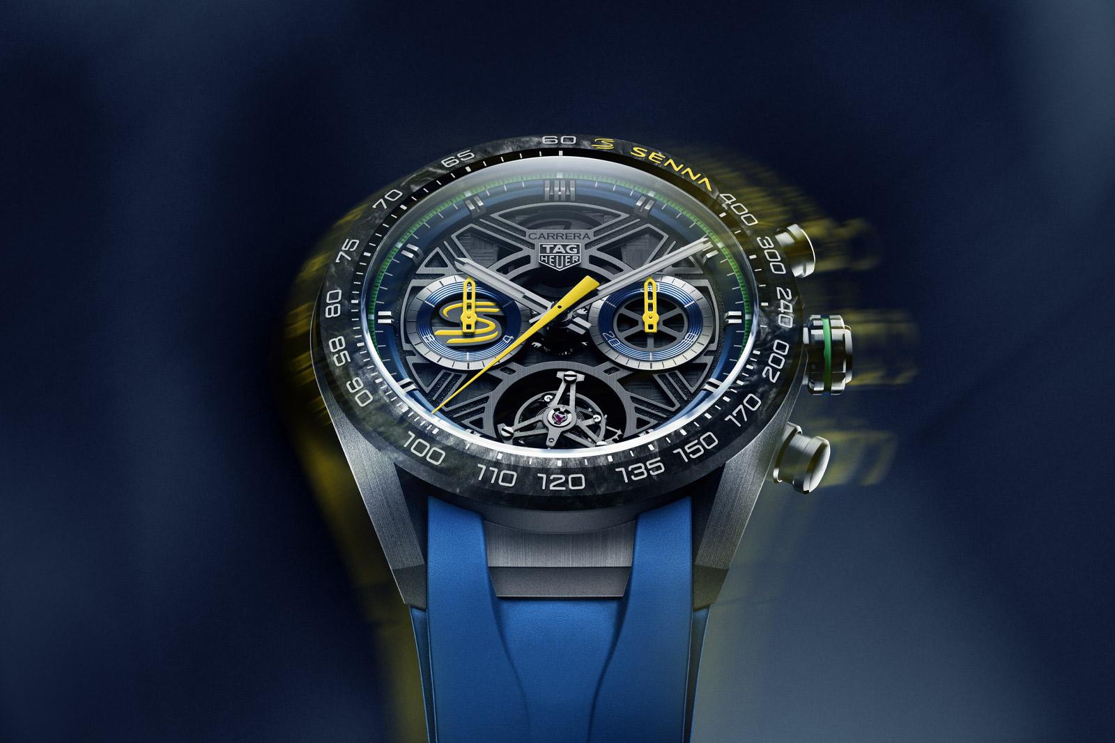 Tag Heuer Carrera Chronograph Tourbillon x Senna Commemorates F1 Legend