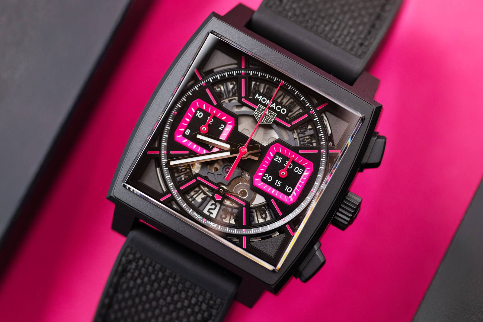 Tag Heuer Monaco Chronograph Pink Skeleton Watch Review