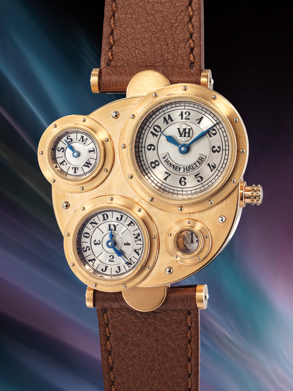 Vianney Halter Antiqua 18K pink gold perpetual calendar 1999
